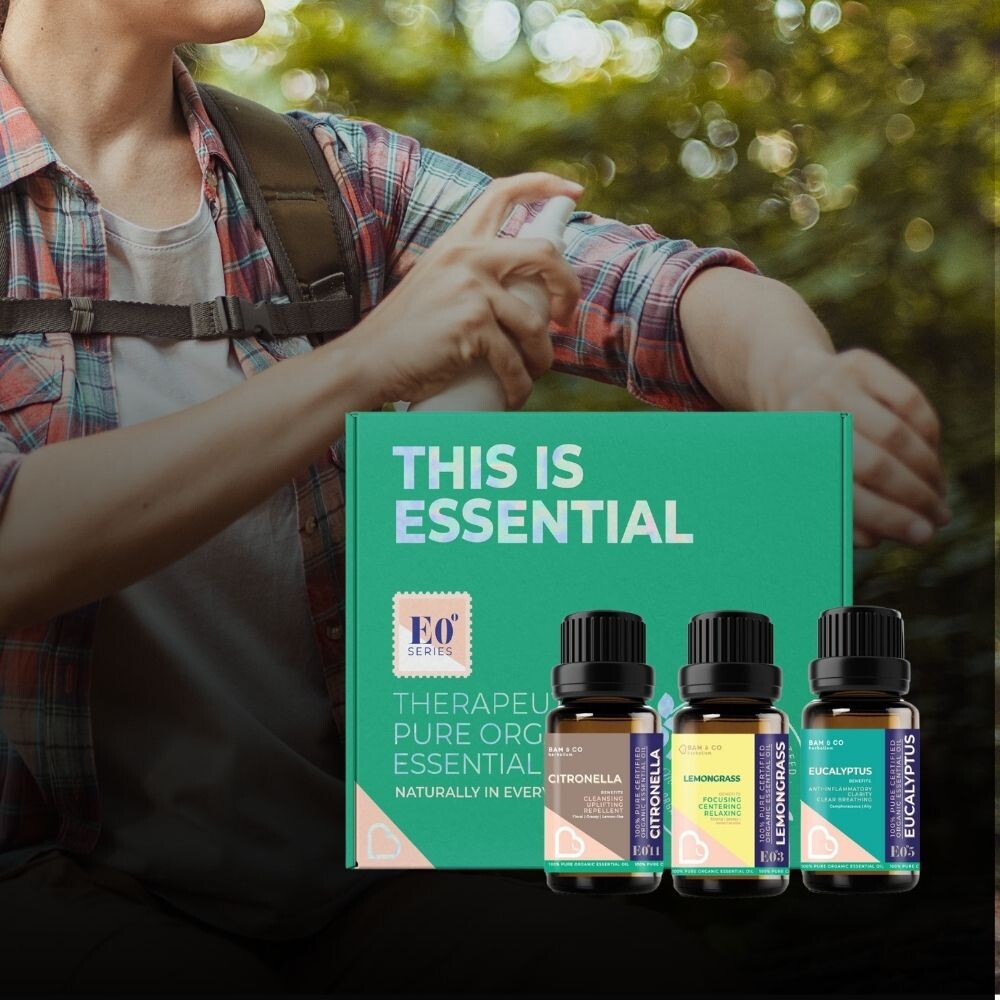 BAM & CO Essential Repellent Kit Organic Essential Oil – 3 Types of Oil 5ml / 10ml